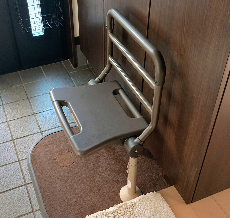 介護玄関手すり折りたたみ式